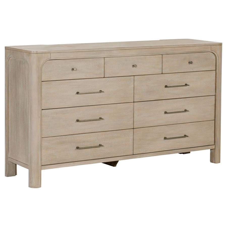 222523_02x900.jpg SOLANO 9-DRAWER BEDROOM DRESSER CABINET WEATHERED MANGO - Image 1