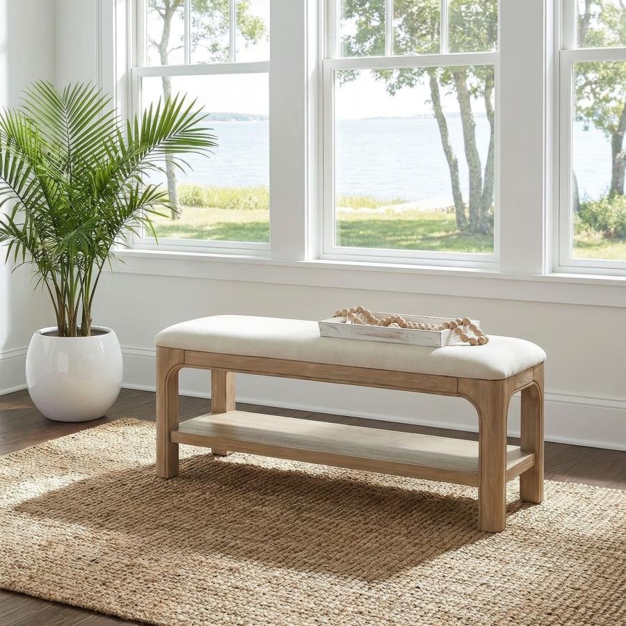 222526_01x900.jpg SOLANO 49-INCH BEDROOM BED END BENCH WEATHERED MANGO - Image 1