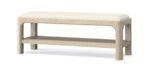 SOLANO 49-INCH BEDROOM BED END BENCH WEATHERED MANGO - Image 2