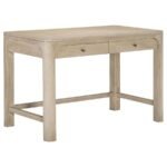 SOLANO 2-DRAWER MAKEUP TABLE VANITY DESK WEATHERED MANGO