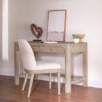SOLANO 2-DRAWER MAKEUP TABLE VANITY DESK WEATHERED MANGO - Image 11