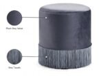 Teddy Velvet Upholstered Stool - Image 4