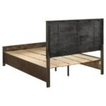 WOODMONT 5-PIECE QUEEN BEDROOM SET RUSTIC GOLDEN BROWN - Image 4