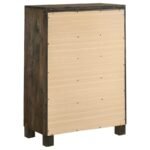 WOODMONT 5-PIECE QUEEN BEDROOM SET RUSTIC GOLDEN BROWN - Image 12