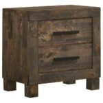 WOODMONT 2-DRAWER NIGHTSTAND RUSTIC GOLDEN BROWN