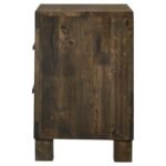 WOODMONT 2-DRAWER NIGHTSTAND RUSTIC GOLDEN BROWN - Image 5