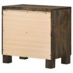WOODMONT 2-DRAWER NIGHTSTAND RUSTIC GOLDEN BROWN - Image 8