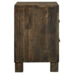 WOODMONT 2-DRAWER NIGHTSTAND RUSTIC GOLDEN BROWN - Image 9