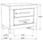 WOODMONT 2-DRAWER NIGHTSTAND RUSTIC GOLDEN BROWN - Image 11