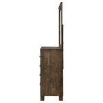 WOODMONT 8-DRAWER DRESSER WITH MIRROR RUSTIC GOLDEN BROWN - Image 5
