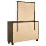 WOODMONT 8-DRAWER DRESSER WITH MIRROR RUSTIC GOLDEN BROWN - Image 6