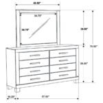 WOODMONT 8-DRAWER DRESSER WITH MIRROR RUSTIC GOLDEN BROWN - Image 11