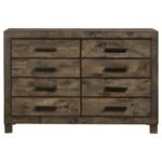 WOODMONT 8-DRAWER DRESSER RUSTIC GOLDEN BROWN - Image 3