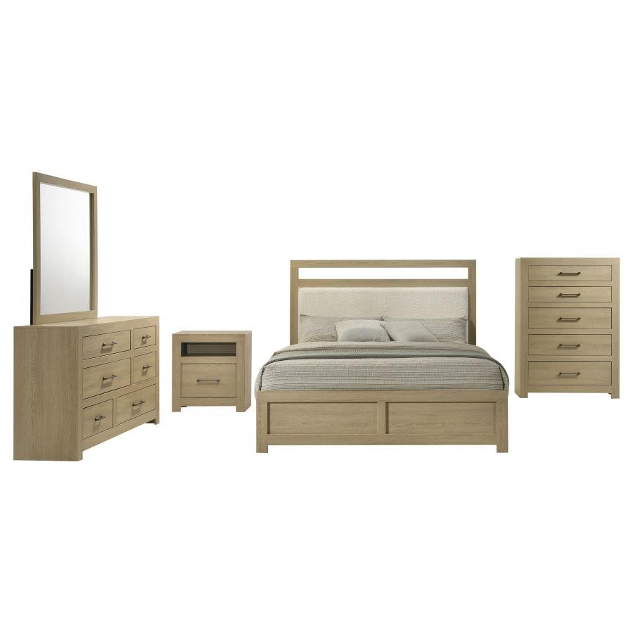 222653_SP20x900.jpg HENDRICKS 6-DRAWER BEDROOM DRESSER STORAGE CABINET LIGHT OAK - Image 1