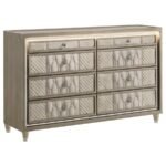 LORIENT 5-PIECE QUEEN BEDROOM SET IVORY AND CAMEL - Image 7