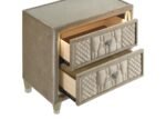 LORIENT 2-DRAWER LED NIGHTSTAND WITH USB IVORY AND CAMEL - Image 10