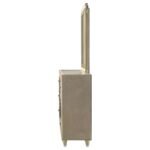 LORIENT 8-DRAWER LED FLAME BOX DRESSER AND MIRROR IVORY CAMEL - Image 5