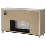 LORIENT 8-DRAWER LED BEDROOM FLAME BOX DRESSER IVORY CAMEL - Image 8