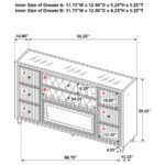 LORIENT 8-DRAWER LED BEDROOM FLAME BOX DRESSER IVORY CAMEL - Image 16
