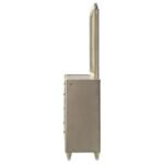 LORIENT 8-DRAWER LED DRESSER WITH MIRROR IVORY AND CAMEL - Image 5