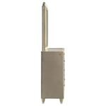 LORIENT 8-DRAWER LED DRESSER WITH MIRROR IVORY AND CAMEL - Image 9
