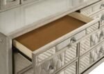LORIENT 8-DRAWER LED BEDROOM DRESSER CABINET IVORY AND CAMEL - Image 10