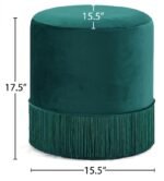 Teddy Velvet Upholstered Stool - Image 3