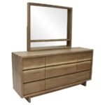 STILLWATER 9-DRAWER LIVE EDGE DRESSER CABINET WEATHERED OAK
