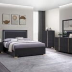 MARCELINE 5-PIECE QUEEN BEDROOM SET BLACK