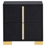 MARCELINE 2-DRAWER NIGHTSTAND BLACK - Image 3