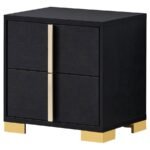 MARCELINE 2-DRAWER NIGHTSTAND BLACK - Image 4