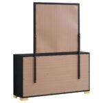 MARCELINE 6-DRAWER DRESSER WITH MIRROR BLACK - Image 6