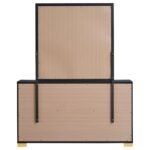 MARCELINE 6-DRAWER DRESSER WITH MIRROR BLACK - Image 7