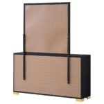 MARCELINE 6-DRAWER DRESSER WITH MIRROR BLACK - Image 8