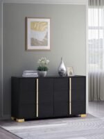 MARCELINE 6-DRAWER DRESSER BLACK - Image 2