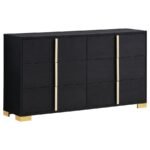 MARCELINE 6-DRAWER DRESSER BLACK
