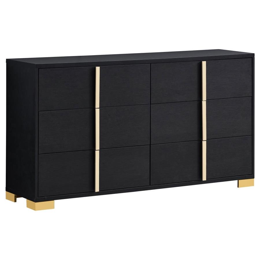 222833_02x900.jpg MARCELINE 6-DRAWER DRESSER BLACK - Image 1