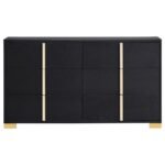 MARCELINE 6-DRAWER DRESSER BLACK - Image 3
