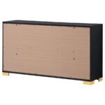 MARCELINE 6-DRAWER DRESSER BLACK - Image 8