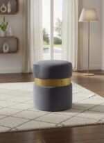 Hailey Velvet Upholstered Stool - Image 2