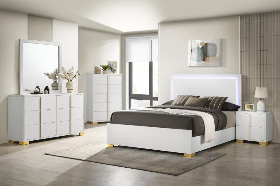 222931Q-S5_01x900.jpg MARCELINE 5-PIECE QUEEN BEDROOM SET WHITE - Image 1