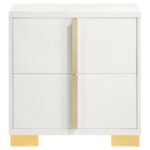 MARCELINE 2-DRAWER NIGHTSTAND WHITE - Image 3