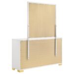 MARCELINE 6-DRAWER DRESSER WITH MIRROR WHITE - Image 6