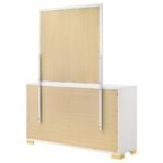 MARCELINE 6-DRAWER DRESSER WITH MIRROR WHITE - Image 8