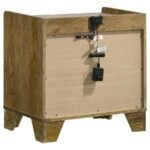 HENDERSON 1-DRAWER LED NIGHTSTAND BEDSIDE TABLE MEDIUM OAK - Image 4
