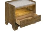 HENDERSON 1-DRAWER LED NIGHTSTAND BEDSIDE TABLE MEDIUM OAK - Image 7