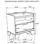 HENDERSON 1-DRAWER LED NIGHTSTAND BEDSIDE TABLE MEDIUM OAK - Image 12