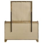 HENDERSON 6-DRAWER BEDROOM DRESSER WITH MIRROR MEDIUM OAK - Image 5