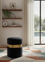 Hailey Velvet Upholstered Stool - Image 2
