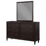 EMBERLYN 6-DRAWER DRESSER WITH MIRROR BROWN - Image 4